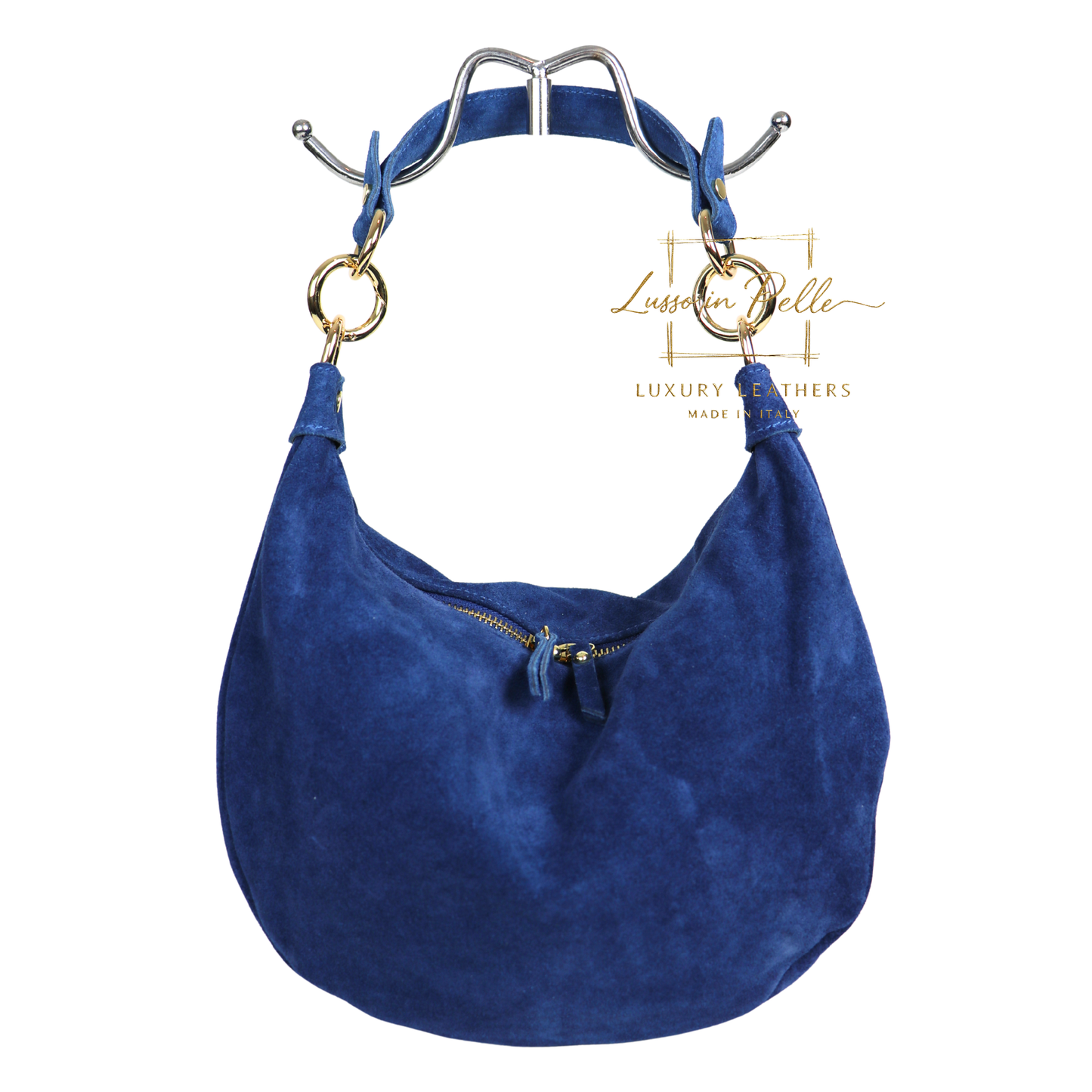 Suede Half Moon Shoulder & Crossbody Bag