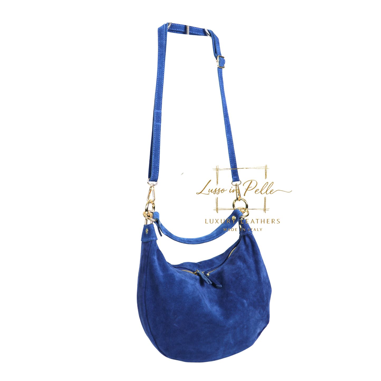 Suede Half Moon Shoulder & Crossbody Bag