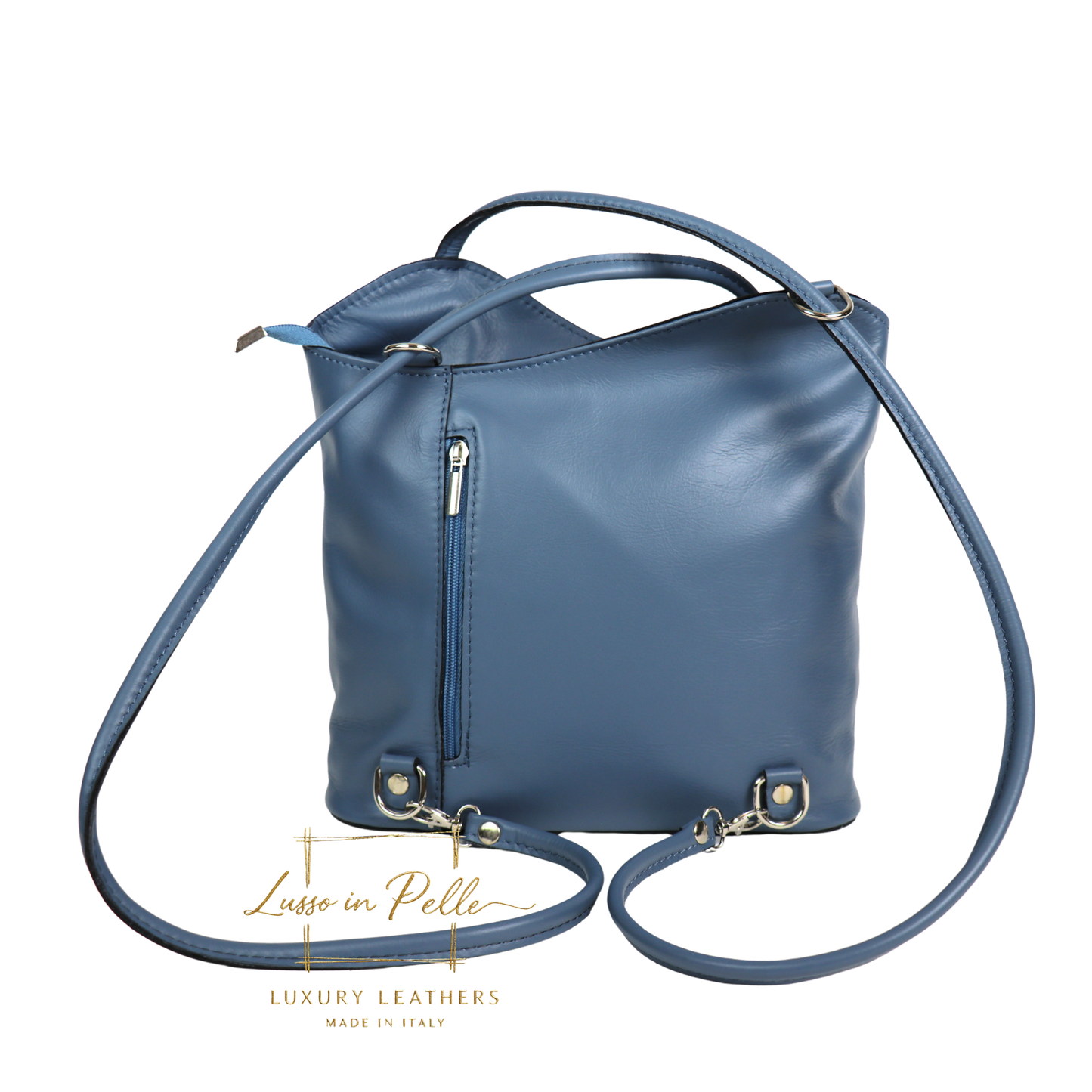Nappa Leather Convertible Shoulder Bag & Backpack