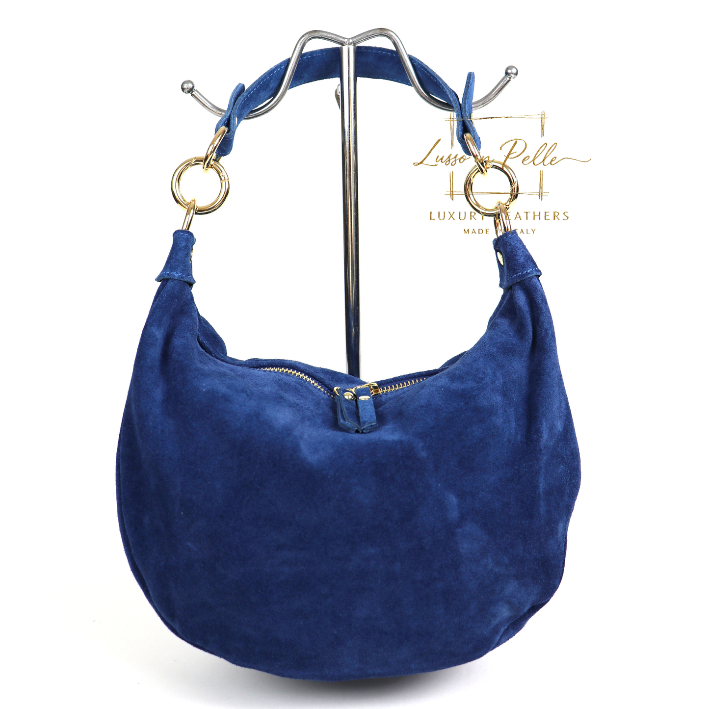 Suede Half Moon Shoulder & Crossbody Bag