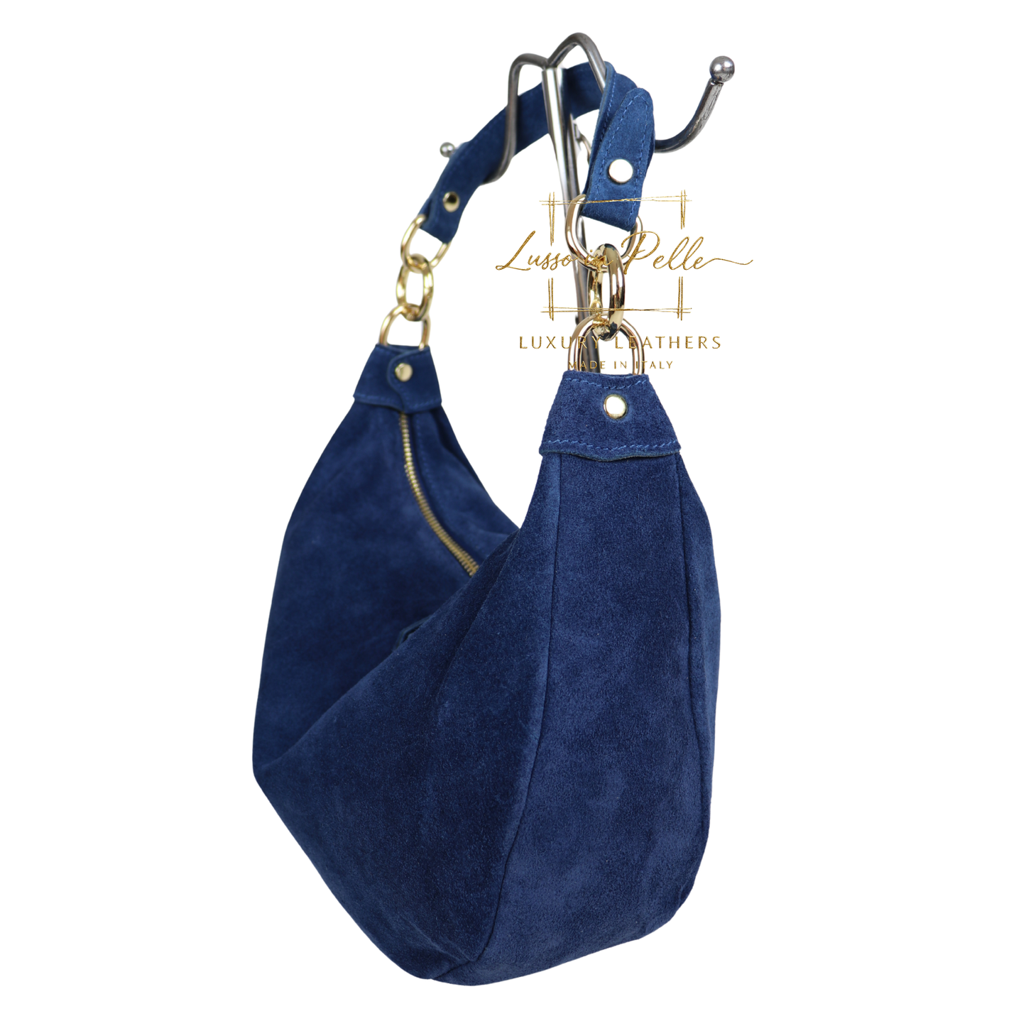 Suede Half Moon Shoulder & Crossbody Bag