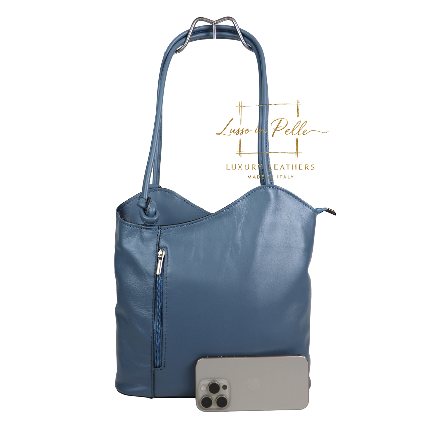 Nappa Leather Convertible Shoulder Bag & Backpack