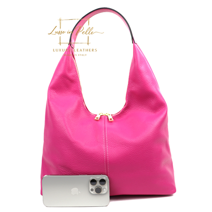 Structured Shoulder Bag with Gold Hardware