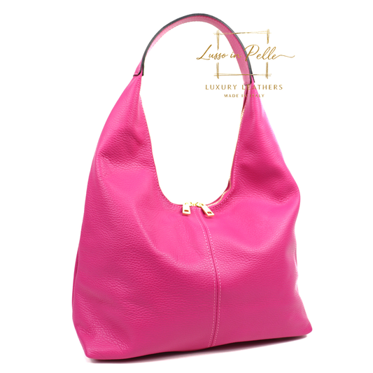 Structured Shoulder Bag with Gold Hardware