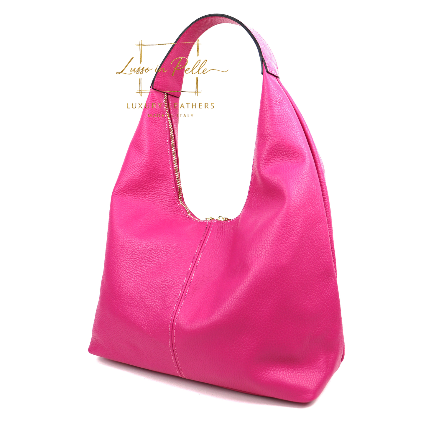 Structured Shoulder Bag with Gold Hardware
