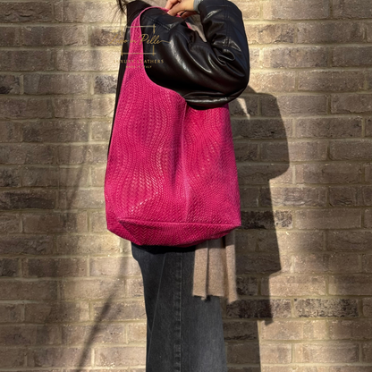 Aurora Quilted Suede Hobo Bag