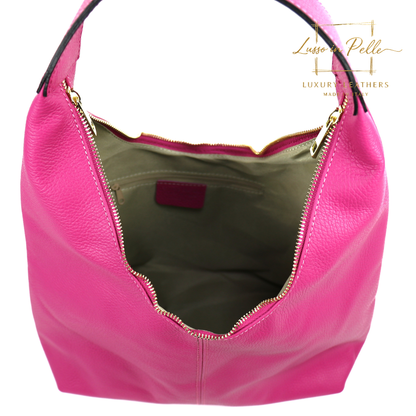 Structured Shoulder Bag with Gold Hardware