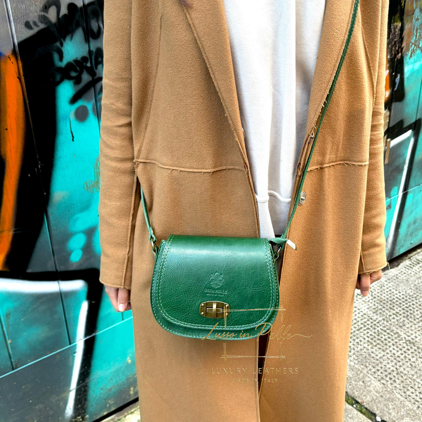 Cora Vintage Small Leather Crossbody Bag