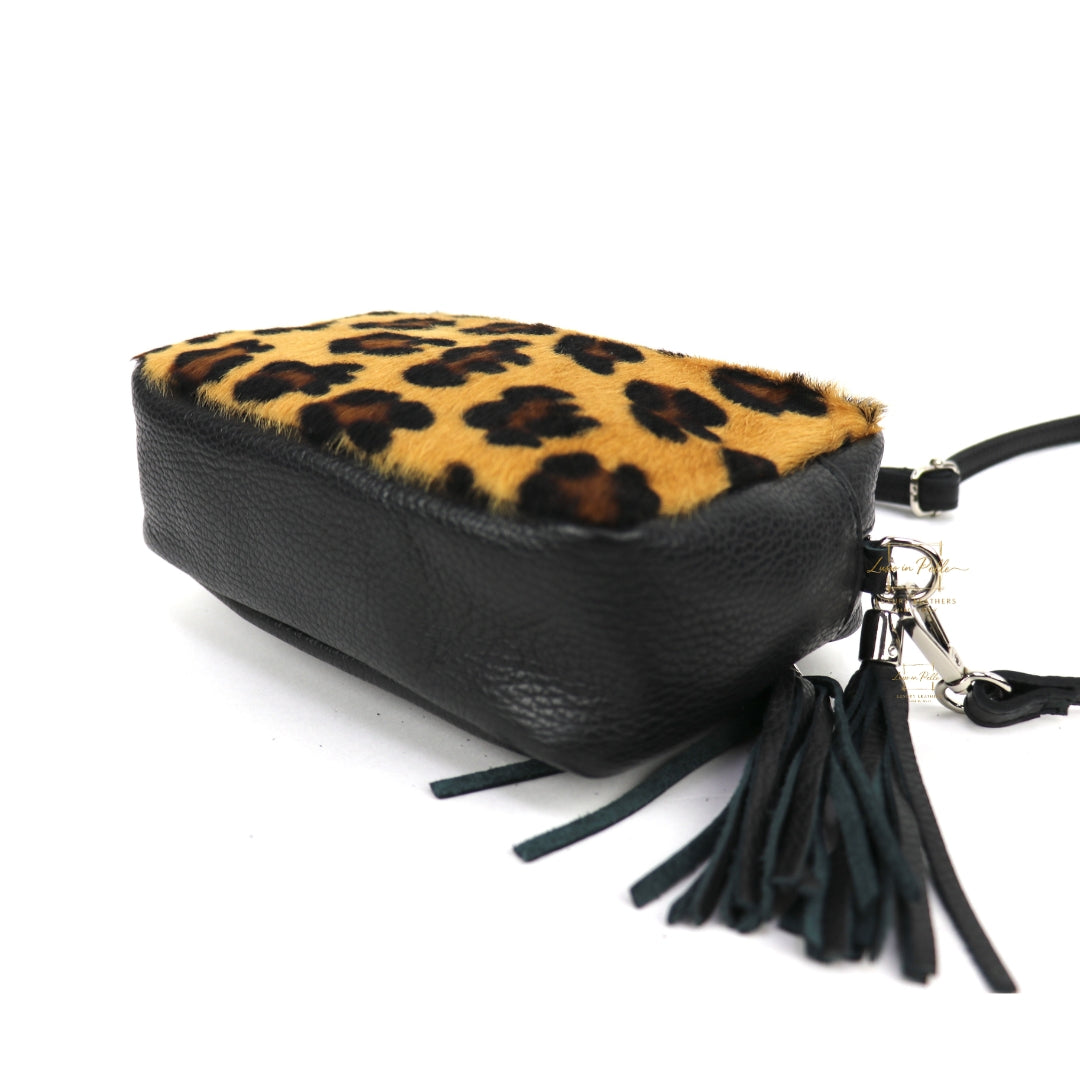 Genuine Leather Bag From Lussoinpelle made in Italy - Durable Bag - large Leopard Bag