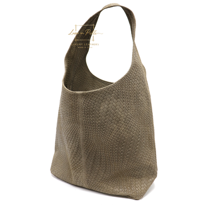 Aurora Quilted Suede Hobo Bag