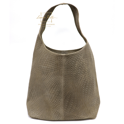 Aurora Quilted Suede Hobo Bag