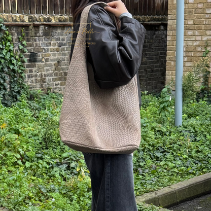 Aurora Quilted Suede Hobo Bag