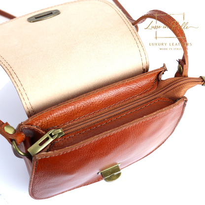 Cora Vintage Small Leather Crossbody Bag