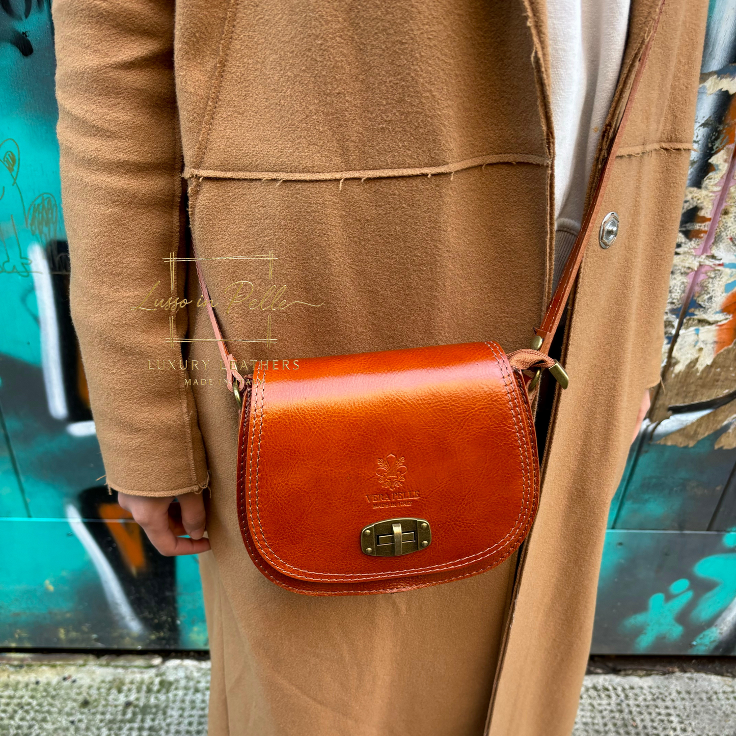 Cora Vintage Small Leather Crossbody Bag