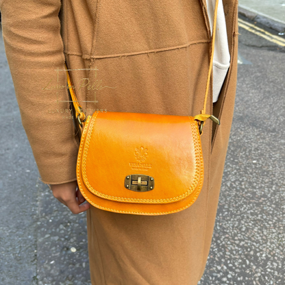 Cora Vintage Small Leather Crossbody Bag