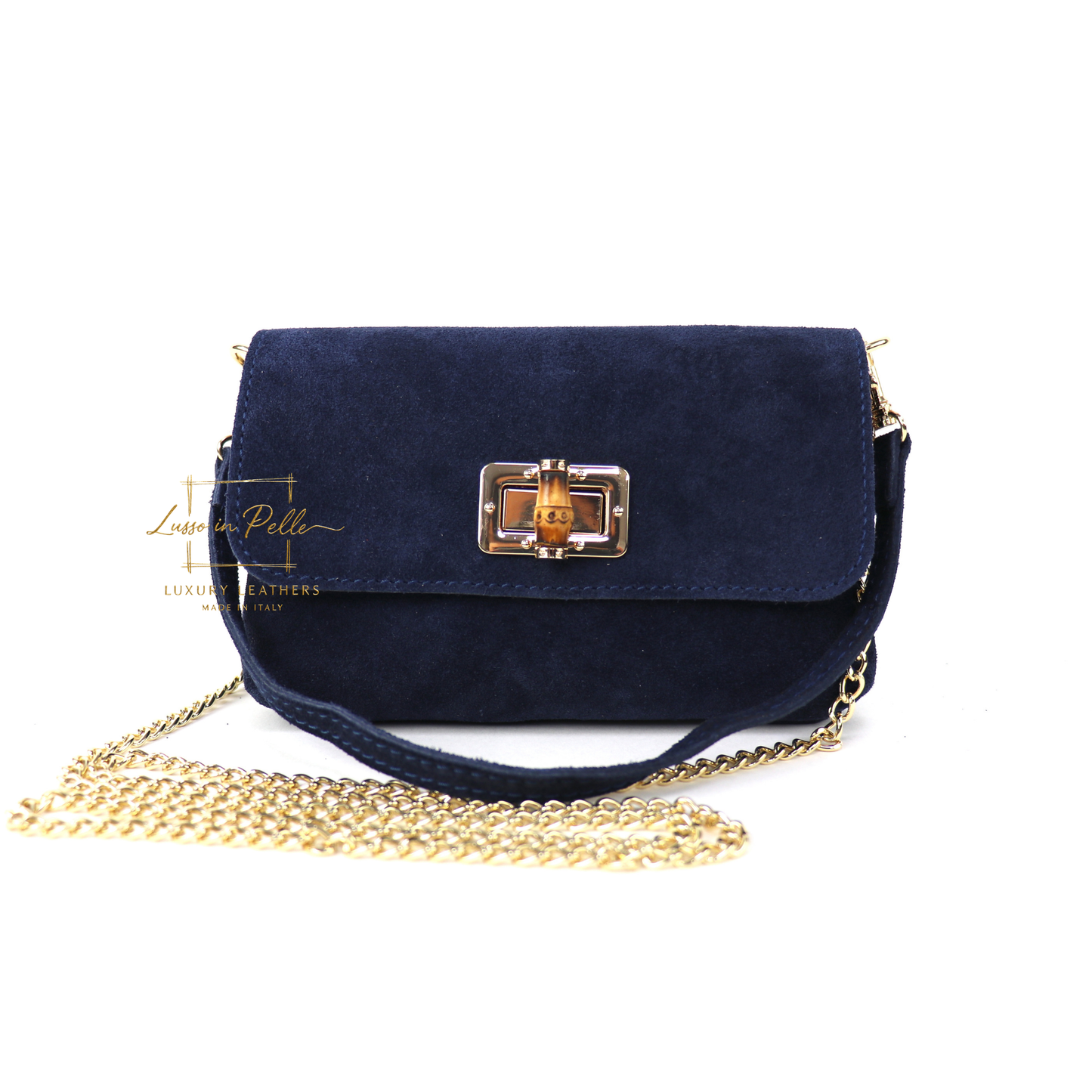Small Suede Timeless Chic Italian Suede Clutch/Shoulder/Crossbody Bag