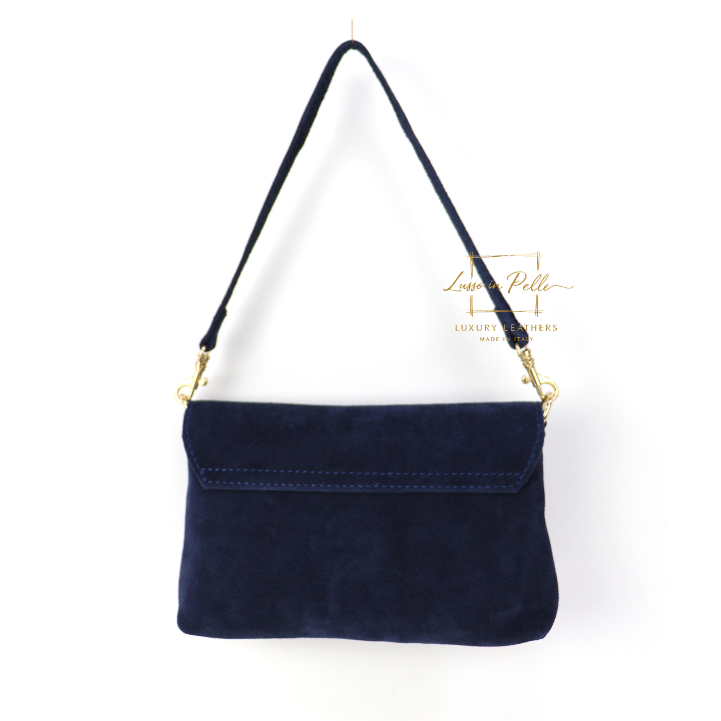 Small Suede Timeless Chic Italian Suede Clutch/Shoulder/Crossbody Bag