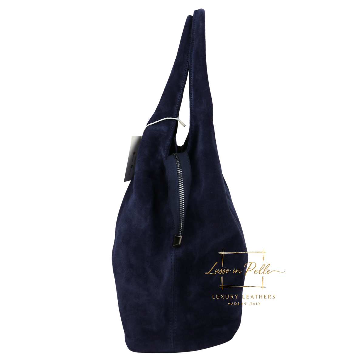 Lusso Double Handle Large Suede Shoulder Tote