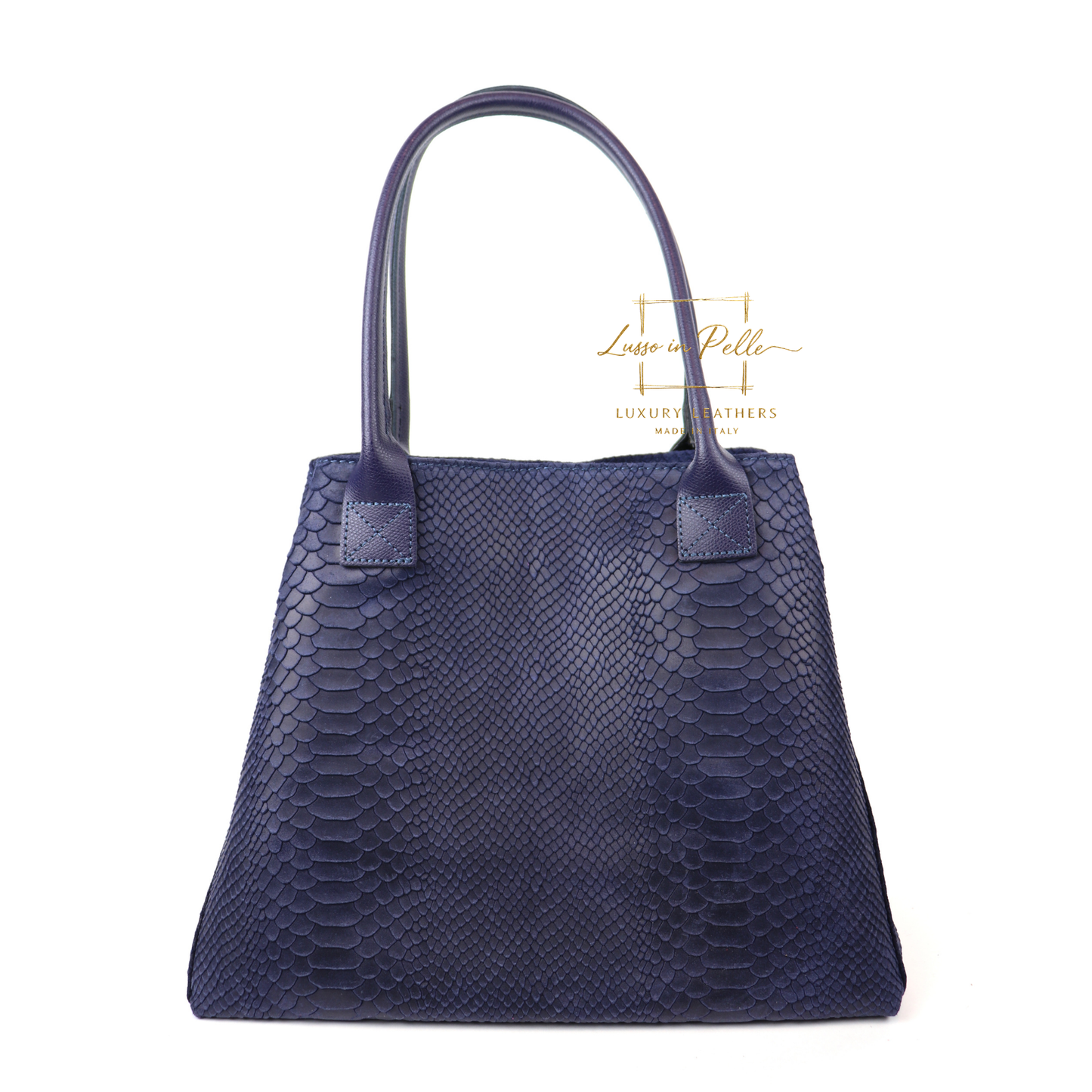 Suede Snake Print Two Style Large Shopper Bag