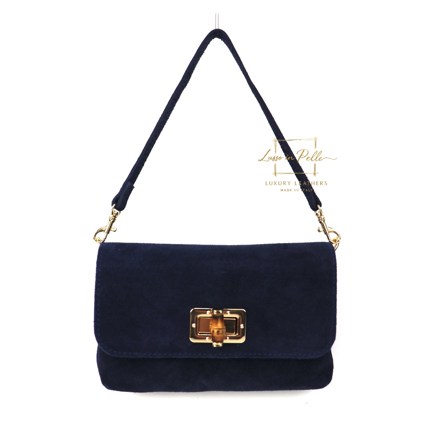 Small Suede Timeless Chic Italian Suede Clutch/Shoulder/Crossbody Bag