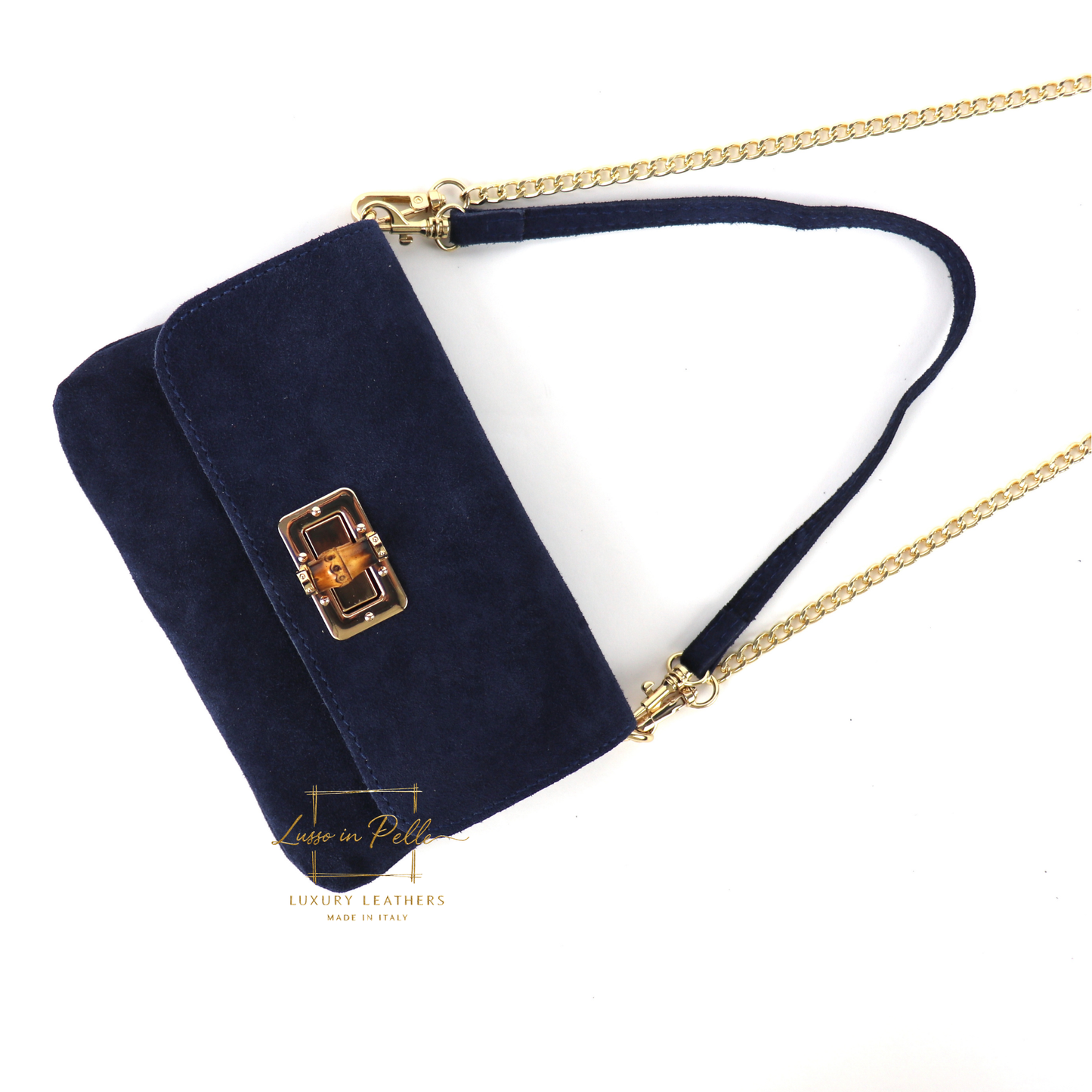 Small Suede Timeless Chic Italian Suede Clutch/Shoulder/Crossbody Bag