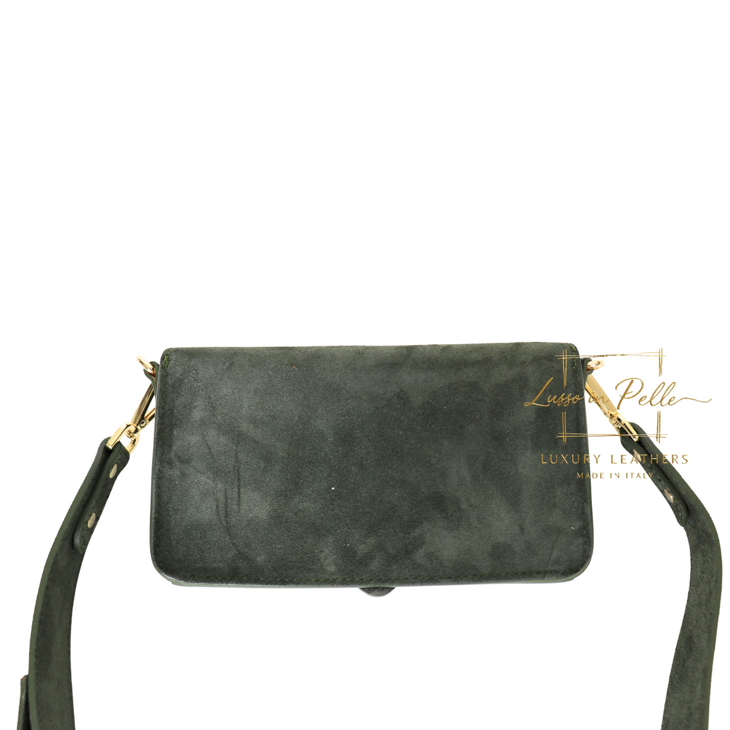Small Suede Crossbody Bag with Wide Adjustable Strap