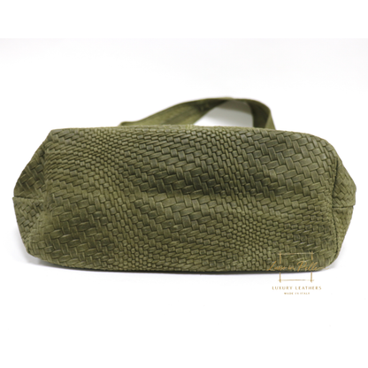 Aurora Quilted Suede Hobo Bag