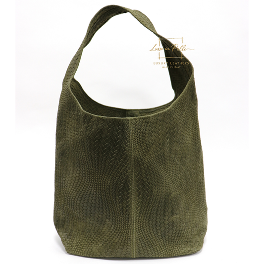Aurora Quilted Suede Hobo Bag