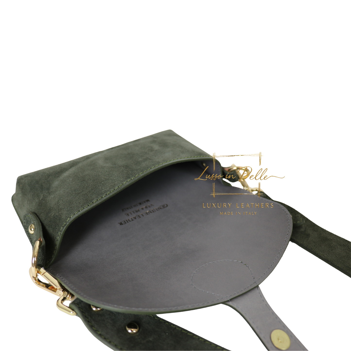 Small Suede Crossbody Bag with Wide Adjustable Strap