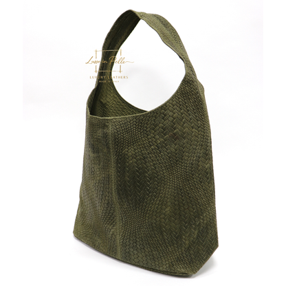 Aurora Quilted Suede Hobo Bag