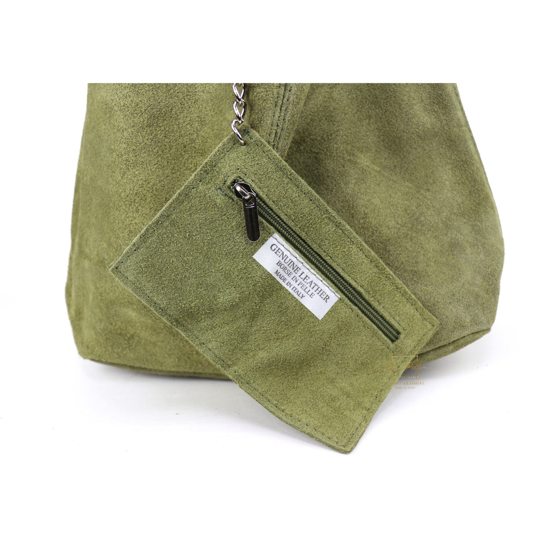 Cali Genuine Suede Hobo Slouchy Shoulder Bag