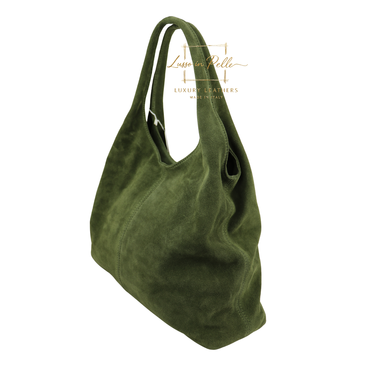 Lusso Double Handle Large Suede Shoulder Tote