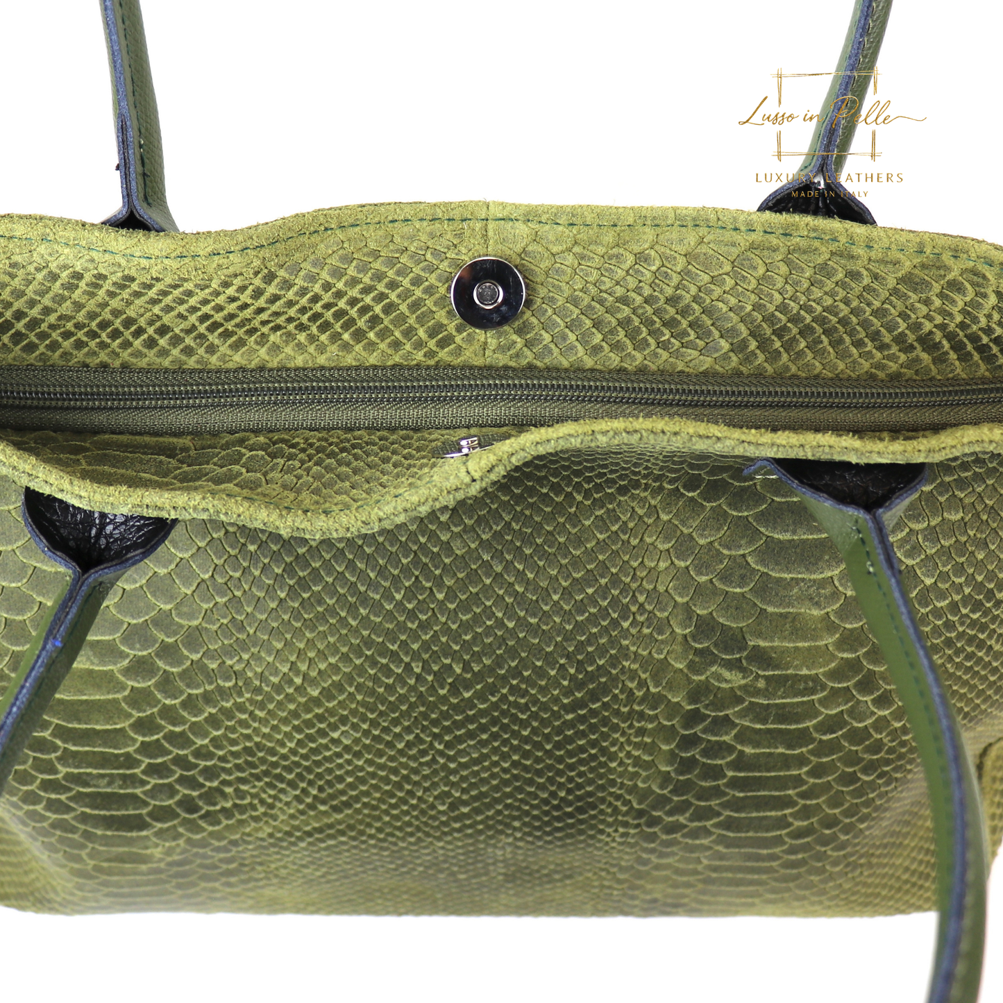 Suede Snake Print Two Style Large Shopper Bag