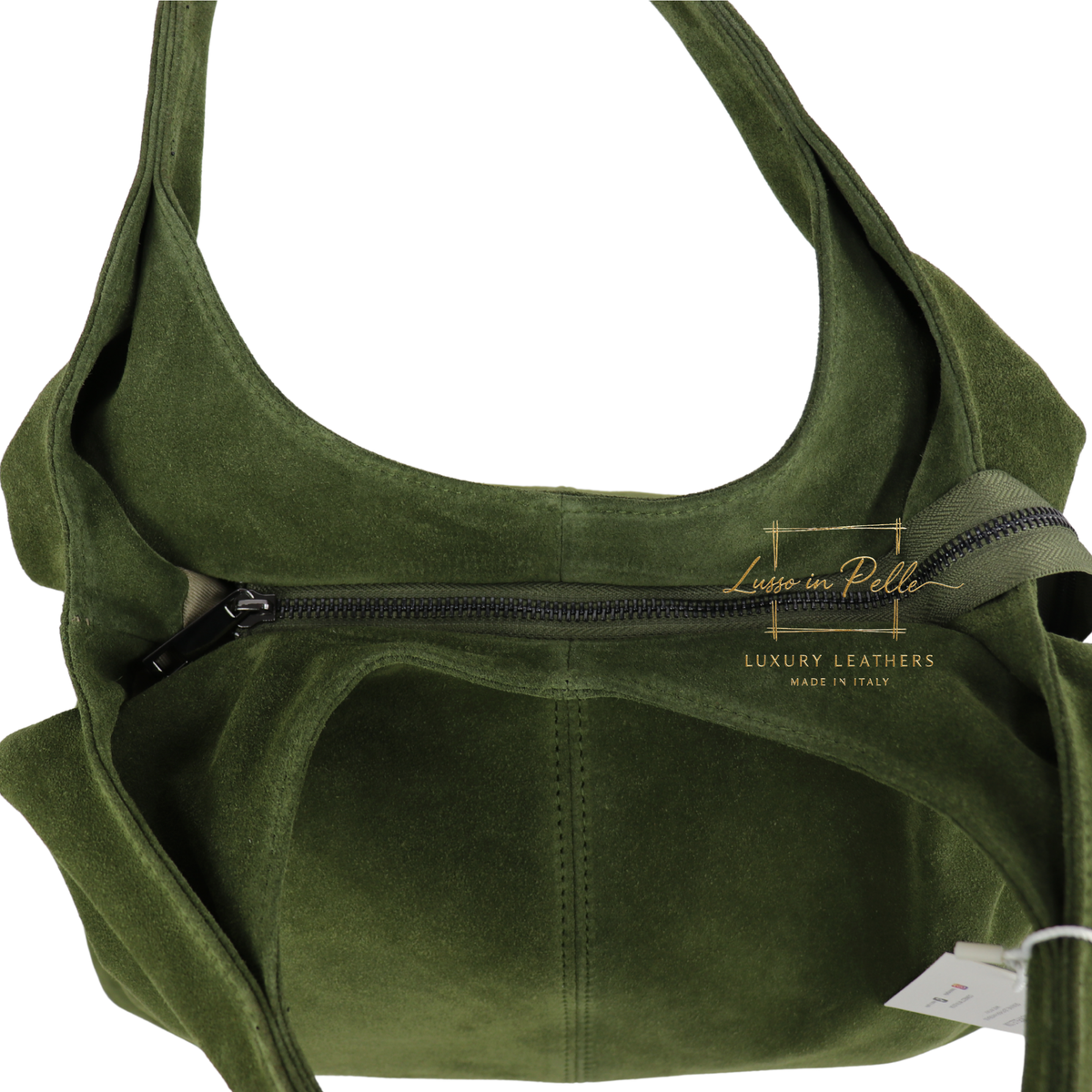 Lusso Double Handle Large Suede Shoulder Tote