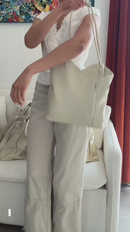 Nappa Leather Convertible Shoulder Bag & Backpack