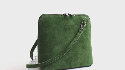 Ella Small Square Suede Crossbody Bag with Detachable Straps