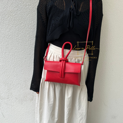 Rose Italian Versatile Leather Bag - Wrist Bag - Clutch Bag