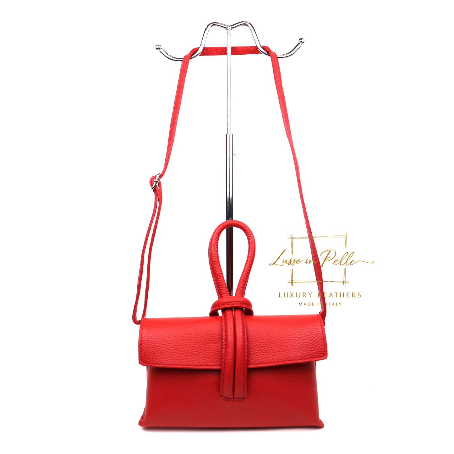 Rose Italian Versatile Leather Bag - Wrist Bag - Clutch Bag