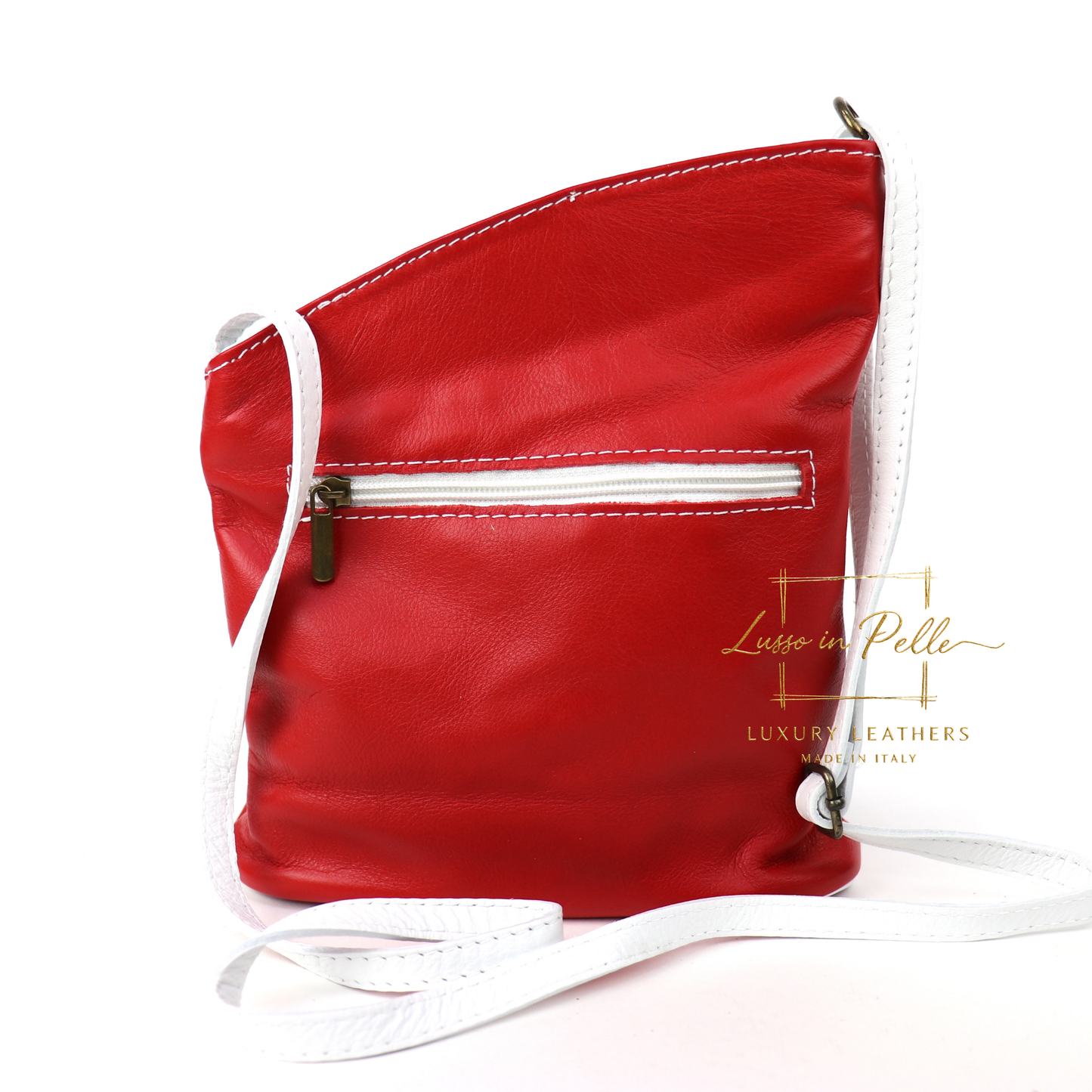 Genuine Soft Italian Leather Crossbody Messenger Handbag