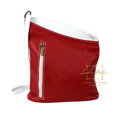 Genuine Soft Italian Leather Crossbody Messenger Handbag