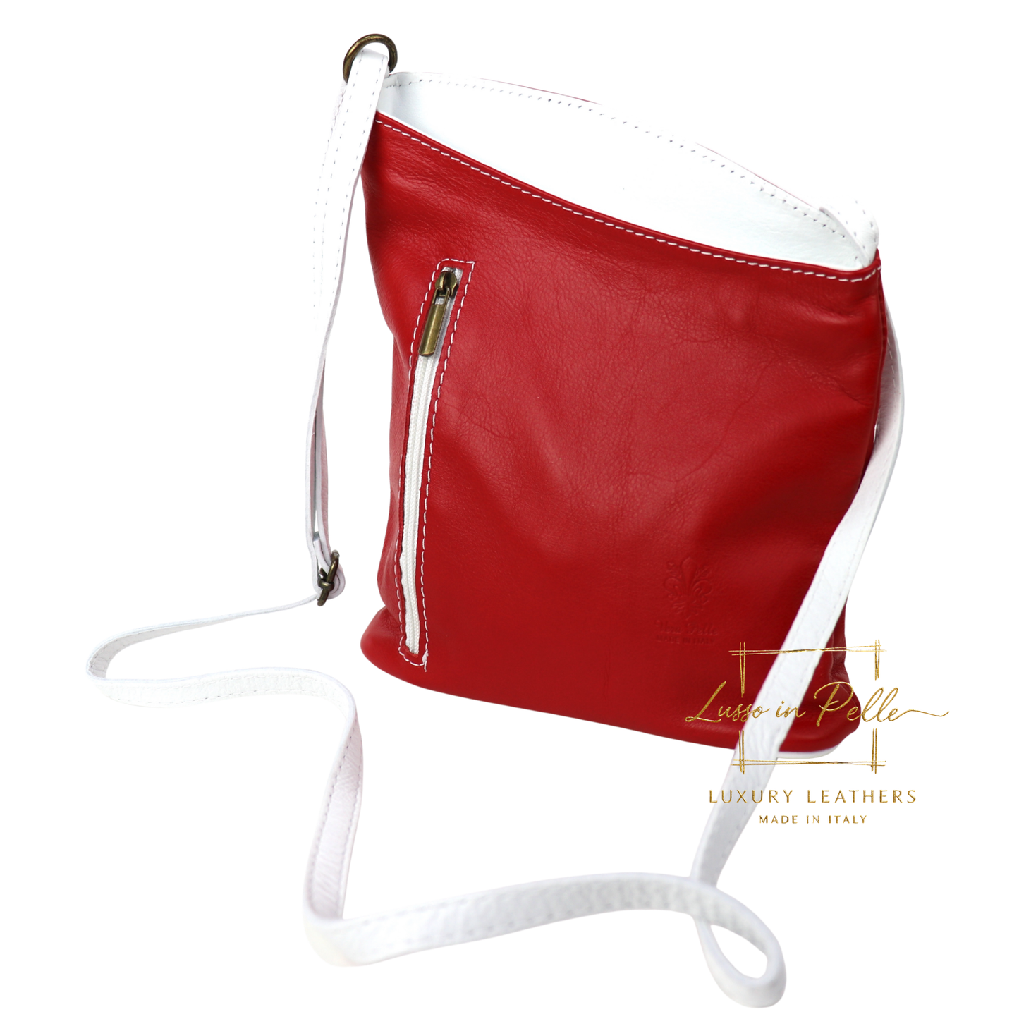 Genuine Soft Italian Leather Crossbody Messenger Handbag