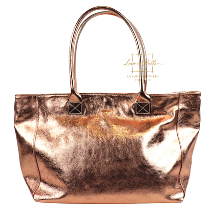 Suede Snake Print Two Style Large Shopper Bag