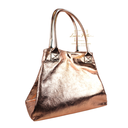 Suede Snake Print Two Style Large Shopper Bag