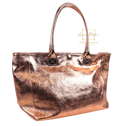 Suede Snake Print Two Style Large Shopper Bag