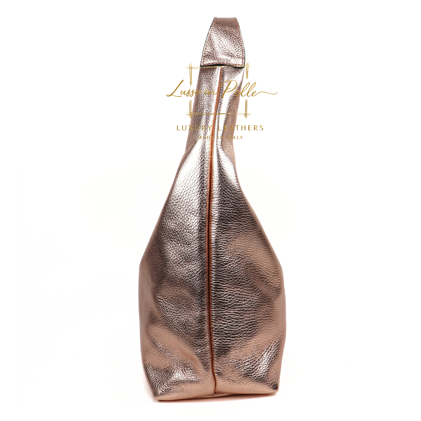 Structured Shoulder Bag with Gold Hardware