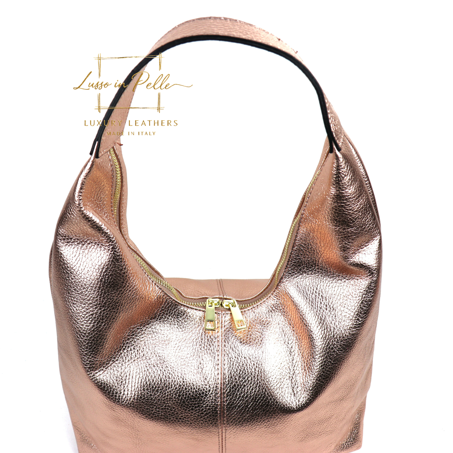 Structured Shoulder Bag with Gold Hardware