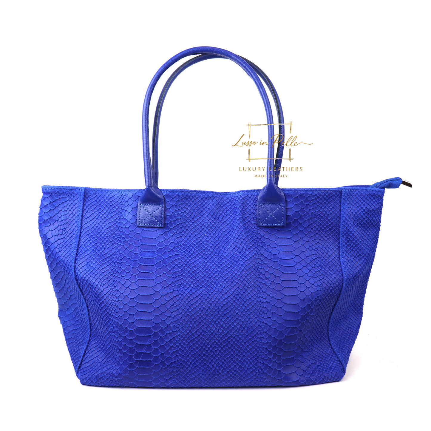 Suede Snake Print Two Style Large Shopper Bag