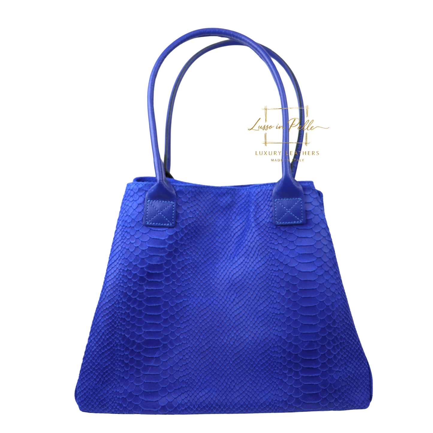 Suede Snake Print Two Style Large Shopper Bag