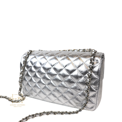 Large Quilted Italian Leather Handbag