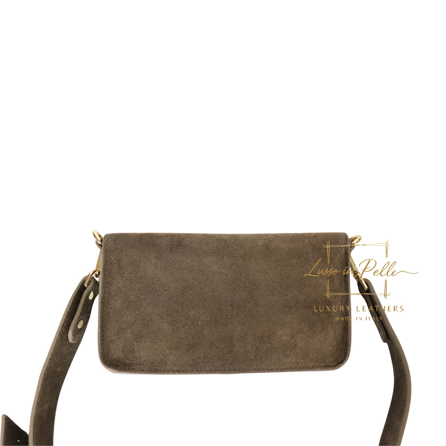 Small Suede Crossbody Bag with Wide Adjustable Strap